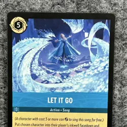 Disney Lorcana First Chapter Let It Go 163/204 Rare NM Song - Image 3