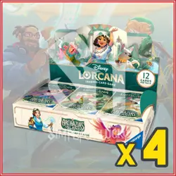 Disney Lorcana TCG Archazia’s Island Booster Box Case 4 Boxes Factory Sealed - Image 1