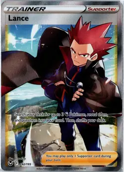 Pokemon Card - Lance 192/195 Silver Tempest Ultra Rare Near Mint - Image 1