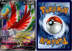 Pokemon Card - Ho-Oh V Ultra Rare 187/195 Silver Tempest Near Mint - Image 3