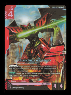 Gundam Card Game - Gundam Virsago GD02-037 LR English Holofoil NM TCG - Image 1