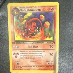 1st Edition Pokemon Dark Charmeleon Team Rocket 50 HP Rare Card 32/82 - Image 1
