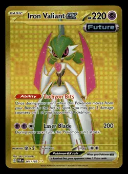 Iron Valiant ex 261/182 Hyper Rare Paradox Rift Pokemon Card - Image 1
