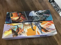 Vintage Magic: The Gathering Storage Box Lot Of Two White Blue Serra Moat Ertai - Image 3
