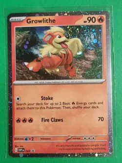 Pokemon TCG Scarlet & Violet Black Star Promo Growlithe #24 Cosmos Promo - Image 1