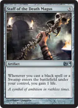Staff of the Death Magus - Light Play MTG Magic 2014 Core Set - Image 1
