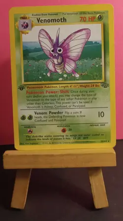 Pokemon TCG Venomoth 29/64 Jungle 1st Edition Regular Non-Holo Rare LP - Image 3