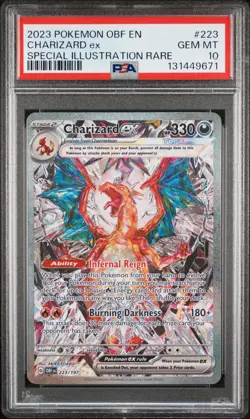 2023 POKEMON OBF EN-OBSIDIAN FLAMES #223 CHARIZARD EX PSA 10 - Image 1