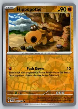Hippopotas 105/182 Common Destined Rivals Pokemon Reverse Holo Near Mint - Image 1