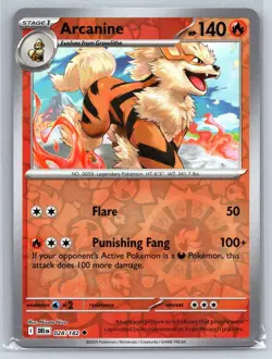 ARCANINE 028/182 UNCOMMON DESTINED RIVALS POKEMON REVERSE HOLO NM - Image 1