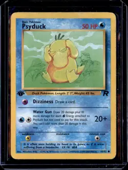Psyduck 65/82 Common Team Rocket Pokemon 1st Edition MP - Image 1