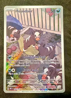 Houndour 204/197 - Illustration Rare - Pokemon Obsidian Flames - NM - Image 1