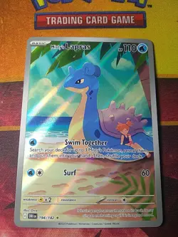 Pokemon TCG Misty's Lapras Destined Rivals 194/182 Illustration Rare Mint Holo - Image 2