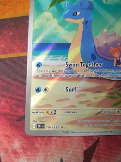 Pokemon TCG Misty's Lapras Destined Rivals 194/182 Illustration Rare Mint Holo - Image 3