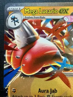 RARE HOLO Pokemon- Mega Lucario EX 77/132 - Mega Evolution - 2025 Double Rare - Image 5