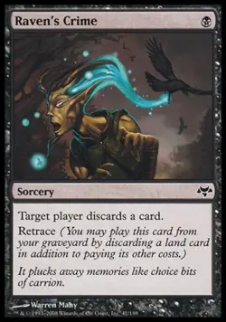 Raven's Crime - Light Play MTG Eventide - Image 1
