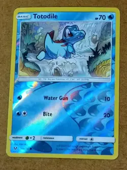 Totodile 18/73 Common Shining Legends Pokemon Reverse Holo Lightly Played - Image 1