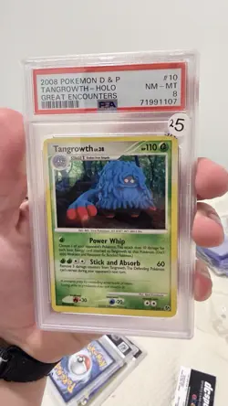 Pokemon Tangrowth Great Encounters Holo Rare #10 PSA 8 - Image 1