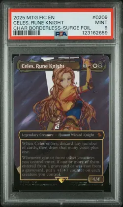 PSA 10 MTG FINAL FANTASY COMMANDER SURGE FOIL #0209 CELES, RUNE KNIGHT 2025 - Image 1