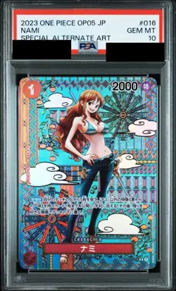 PSA 10 Nami R OP01-016 SP Awakening of the New Era ONE PIECE Card Game Japanese - Image 1