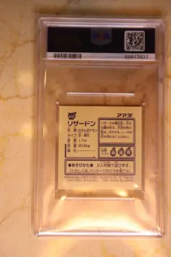 PSA 9 CHARIZARD 1997 AMADA POKEMON STICKER 209 KAI GRADED MINT JAPANESE PM-TPHLC - Image 2