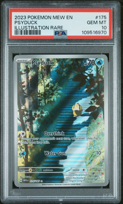 2023 POKEMON MEW EN-151 #175 PSYDUCK ILLUSTRATION RARE PSA 10 - Image 1