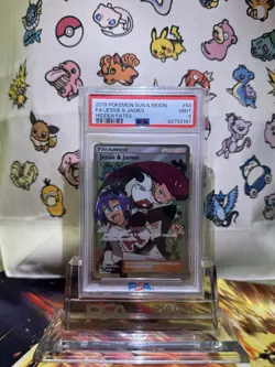 2019 Pokemon S&M Hidden Fates Full Art Jessie & James #68 PSA 9 - Image 1