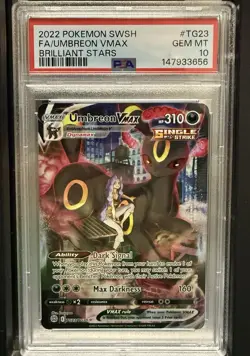 Pokemon TCG Umbreon VMAX Brilliant Stars TG23/TG30 Ultra Rare PSA 10 2022 Engl.. - Image 1