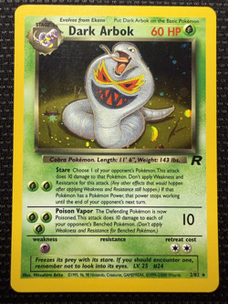 Pokemon Dark Arbok 02/82 Team Rocket Unlimited Holo LP - Image 2