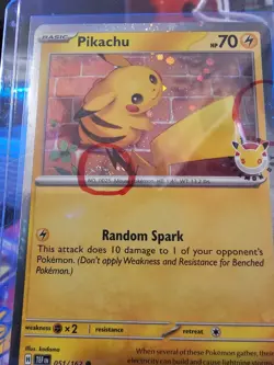 Pikachu 051/162 Pokemon Day STAMPED Cosmos Pokemon Day Promo DOUBLE SWIRL 🌀🌀 - Image 3