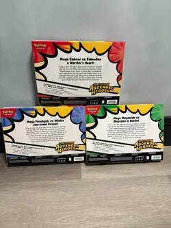 Ascended Heroes Mega EX Box Bundle x3 Pokemon - Meganium | Emboar | Feraligatr - Image 5