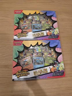 Pokemon Ascended Heroes First Partner Deluxe Pin Collection Sealed New Lot Of 2 - Image 1