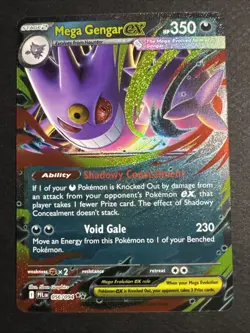 Pokemon TCG Mega Gengar Ex 056/094 Double Rare Holo Phantasmal Flames Near Mint - Image 1