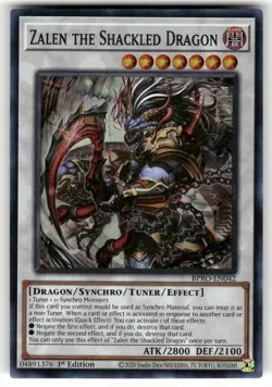 Zalen the Shackled Dragon BPRO-EN042 Super Rare Burst Protocol Yu-Gi-Oh NM - Image 1