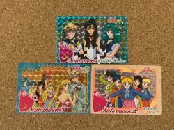 sailor moon carddass 90s card Holo anime card 3set - Image 1