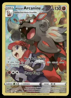 Pokemon Cards Hisuian Arcanine TG08/TG30 Lost Origin Trainer Gallery Holo NM - Image 1