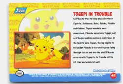 Togepi In Trouble #45 Topps The First Movie Trading Cards Pokemon MP - Image 2