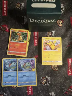 Mcdonalds Pokemon Card Lot of 89 67 Non Holo 22 Holo 25th Anniversary W Deck Box - Image 3