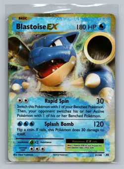 Blastoise EX 21/108 Evolutions Holo - Pokemon Card - Image 1