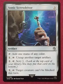 Magic The Gathering DOCTOR WHO SONIC SCREWDRIVER 0184 artifact card MTG - Image 1