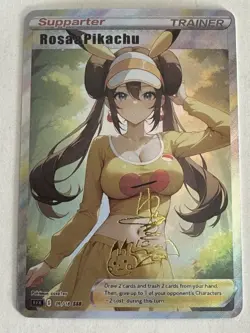 ROSA Trainers Trainer Holographic Goddess Custom Art Anime Collectible Card - Image 1