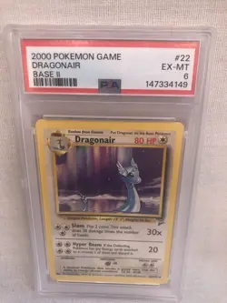 PSA 6 WOTC 2000 Base Set 2 Dragonair 22/130 Non Holo Rare Card EX-MT - Image 1