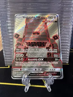 Stakataka GX (Full Art) 159/168 SM - Celestial Storm Ultra Rare Pokemon Card - Image 1