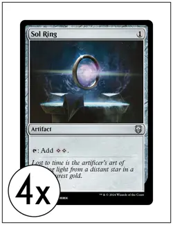 4x Sol Ring, Modern Horizons 3 Commander, Magic, MTG NM - Image 1