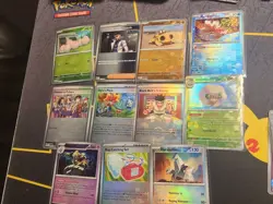 Pokemon TCG Lot of 11 Prismatic Evolutions Reverse Holo Pokeball Pattern NM - Image 1