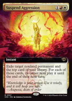 Suspend Aggression - Foil Extended Art SOS NM MTG - Image 1