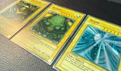 YUGIOH SANGA SUIJIN KAZEJIN SUPER FADED 1ST EDITION MRD-025-026-027 INK ERROR NM - Image 3