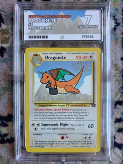 Pokemon Dragonite Black Star Promo #5 First Movie Promo WOTC - ACE 7 - Image 1