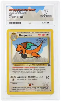 Pokemon Dragonite Black Star Promo #5 First Movie Promo WOTC - ACE 7 - Image 3