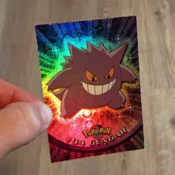 Rainbow Holofoil Gengar, Haunter & Gastly Topps Series 2 Pokemon Card Trio - Image 2